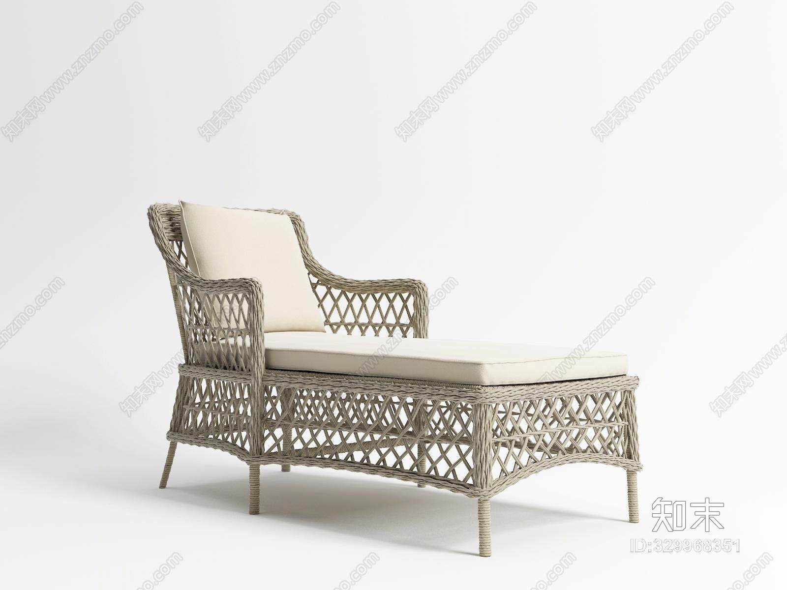 现代户外单椅藤椅3D模型下载【ID:329968351】