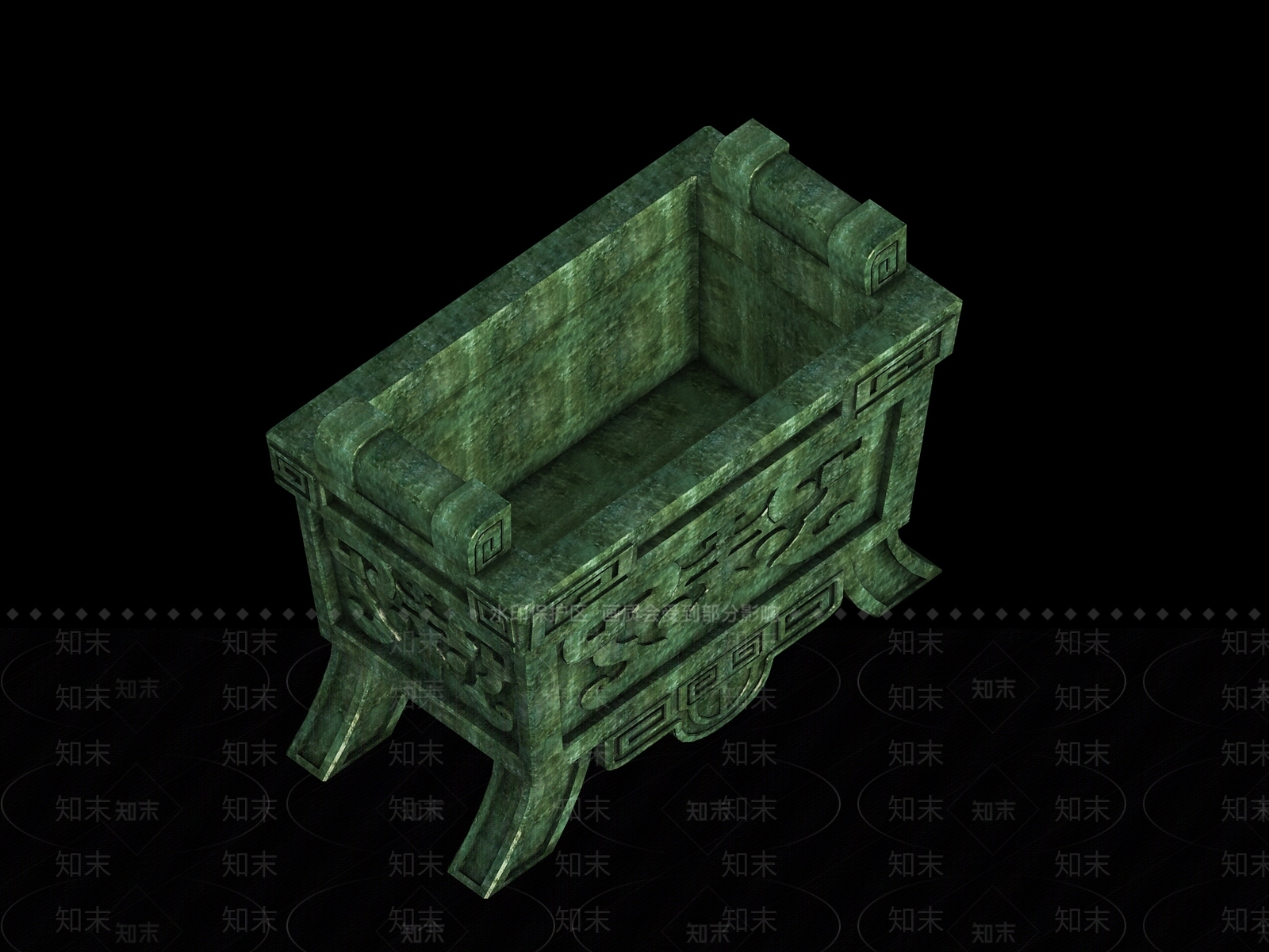 中式青铜鼎3D模型下载【ID:133379328】