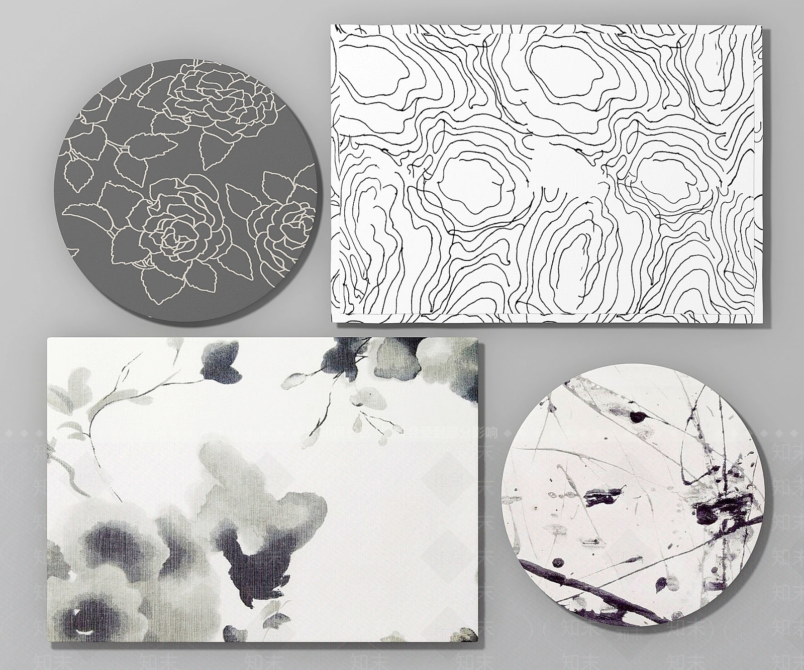 现代地毯组合模型3D模型下载【ID:432296039】