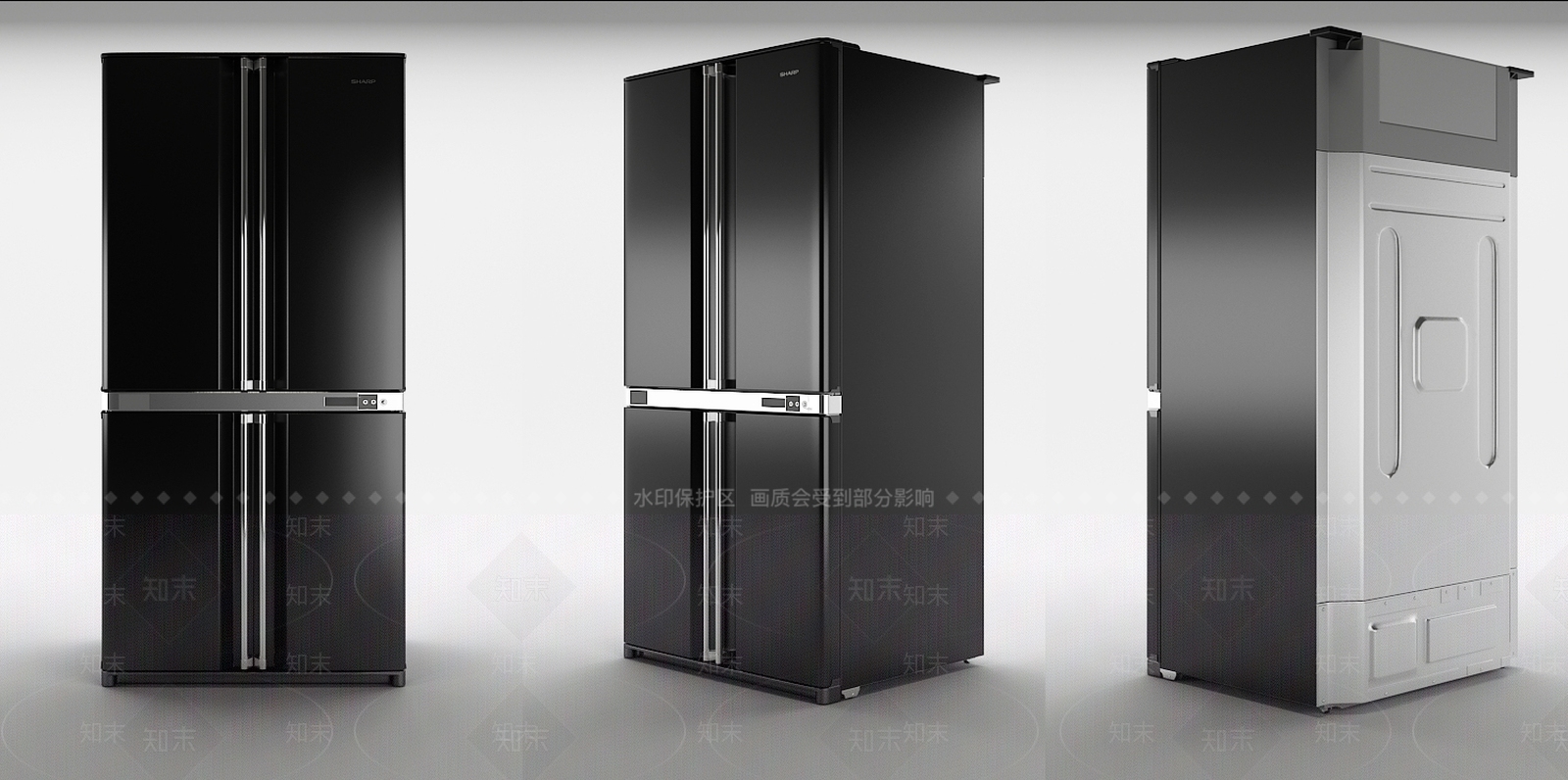 现代冰箱模型3D模型下载【ID:133112207】