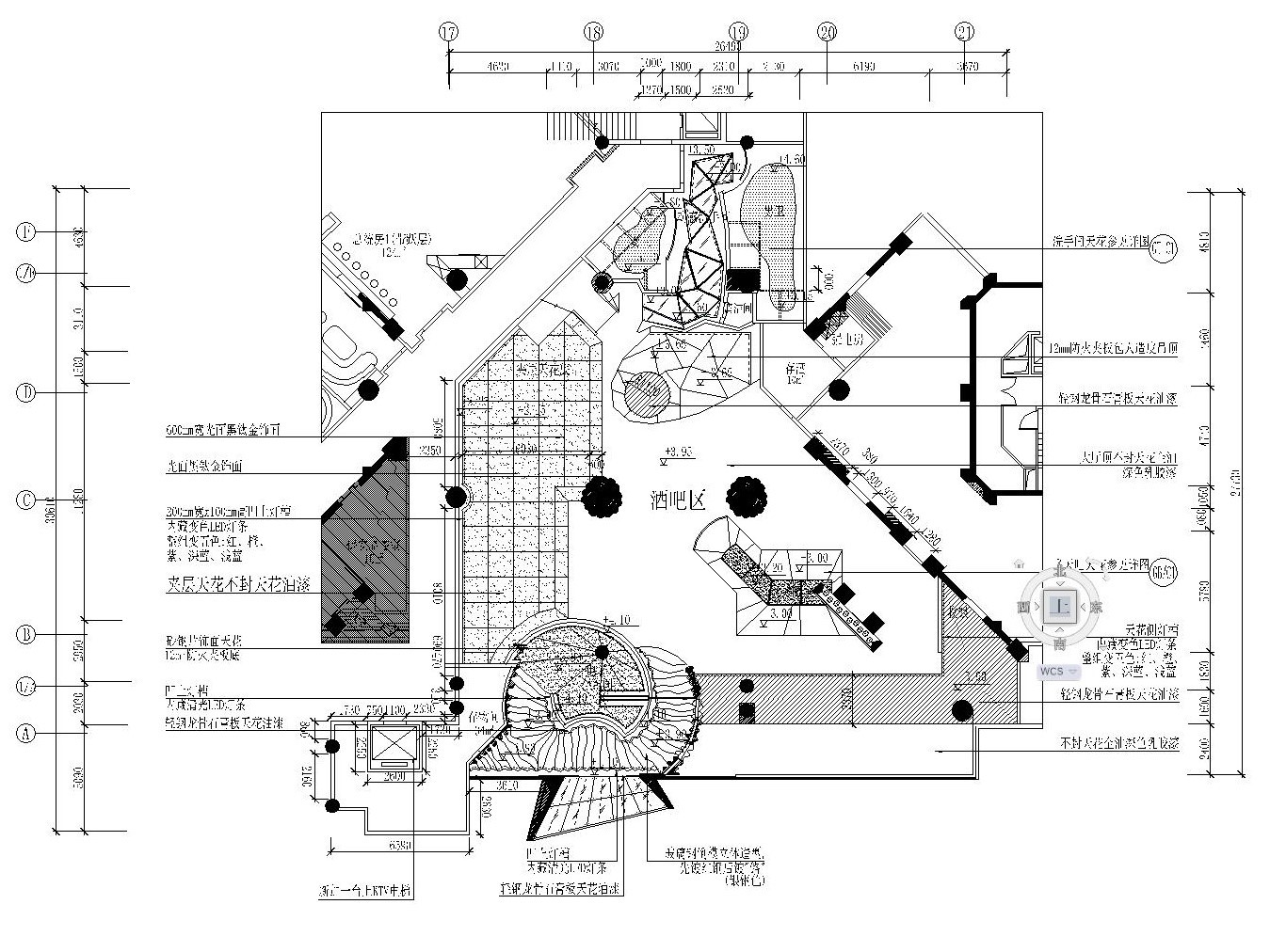 混搭风格休闲酒吧内部装修全套CAD施工图cad施工图下载【ID:733597405】