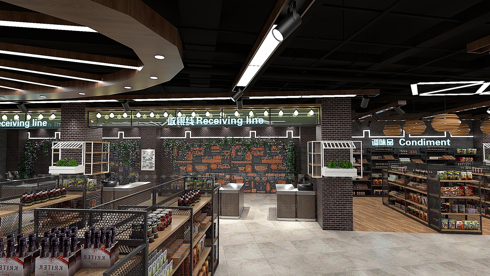 精品超市空间设计SU模型下载【ID:832951310】