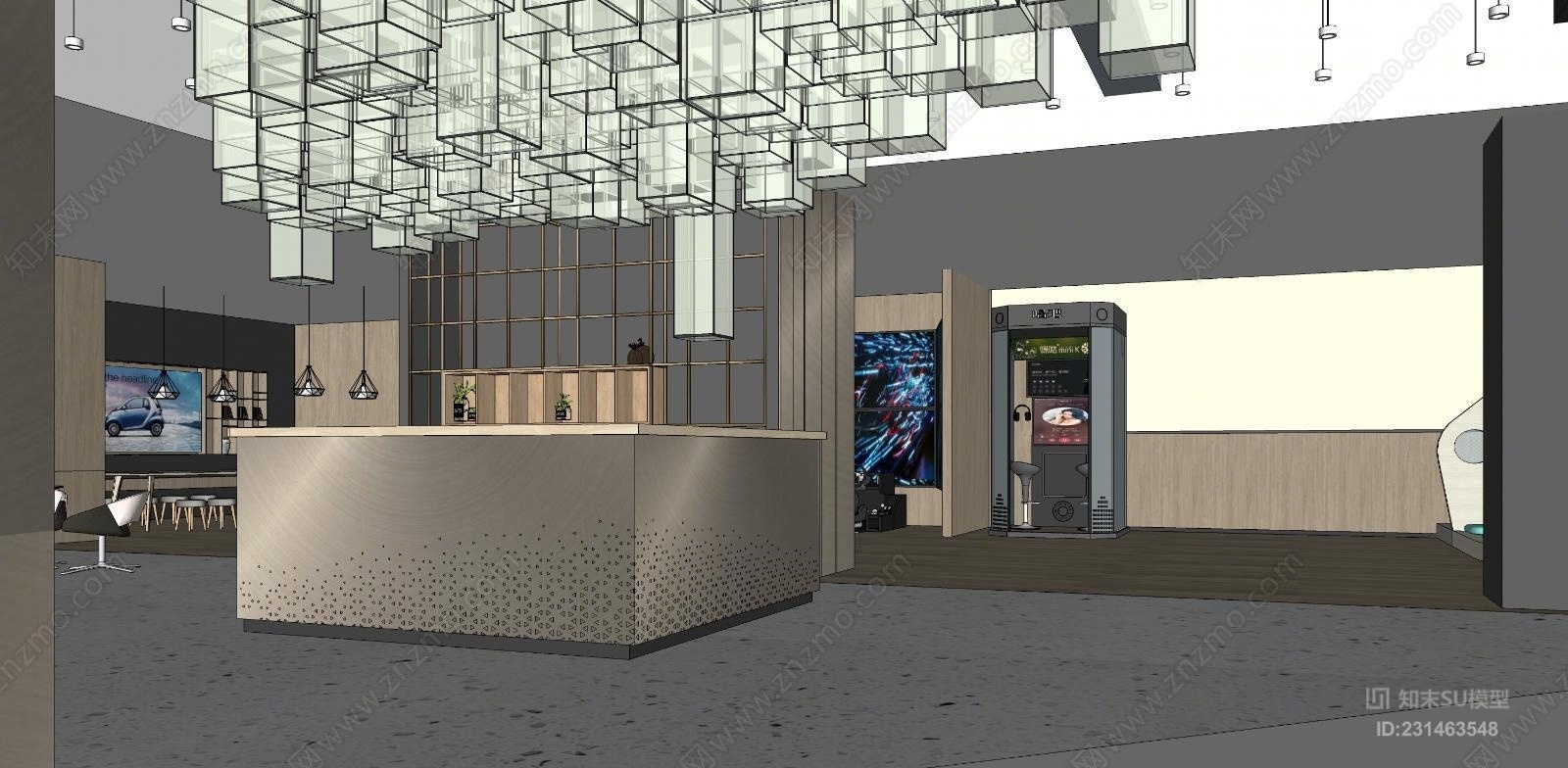 现代新能源汽车展厅帐篷SU模型下载【ID:231463548】