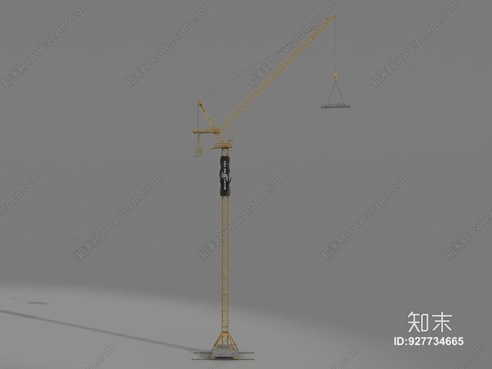 简欧塔吊起重机钢筋塔3D模型下载【ID:927734665】