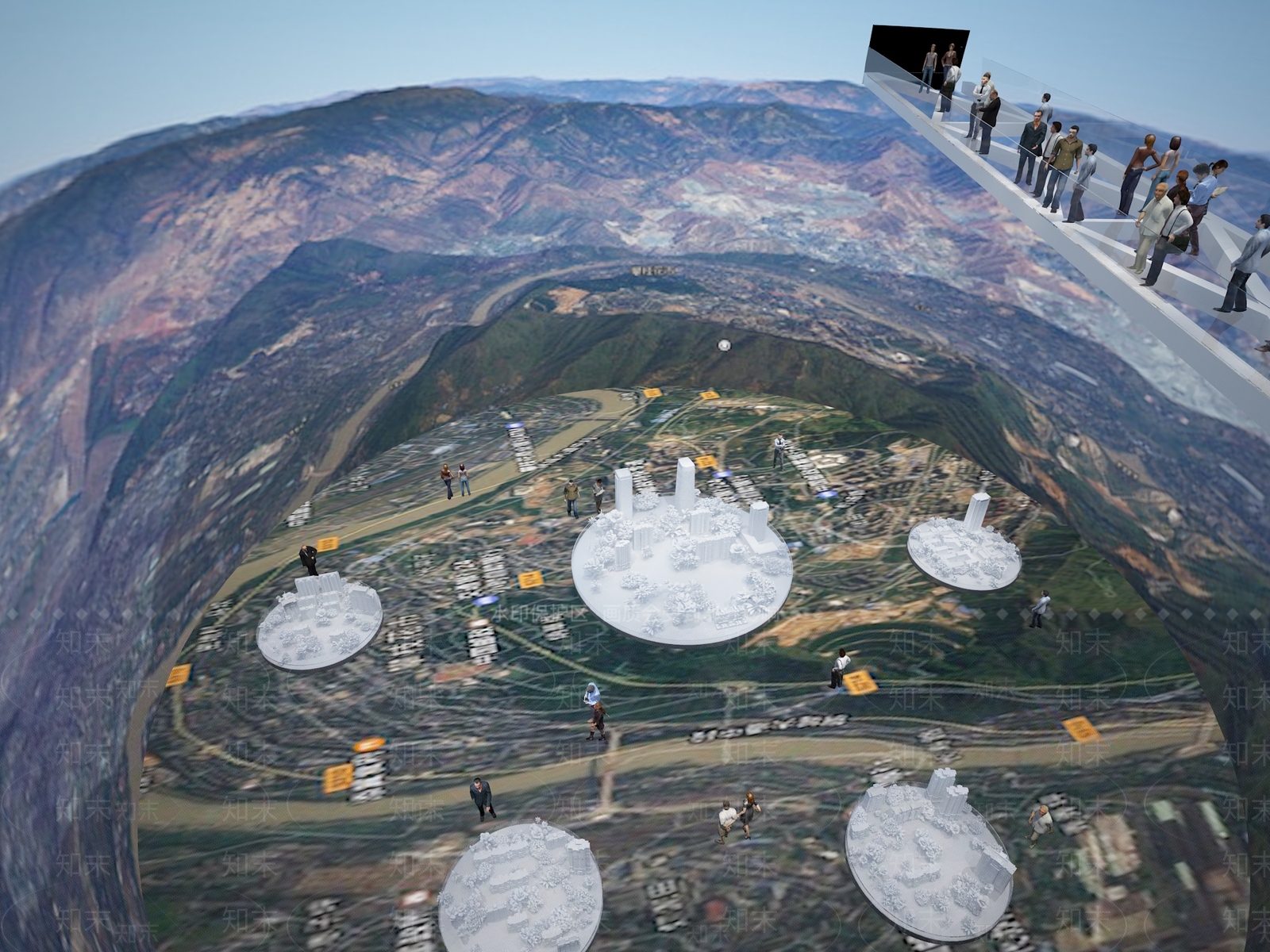 现代楼盘城市鸟瞰3D模型下载【ID:532892480】