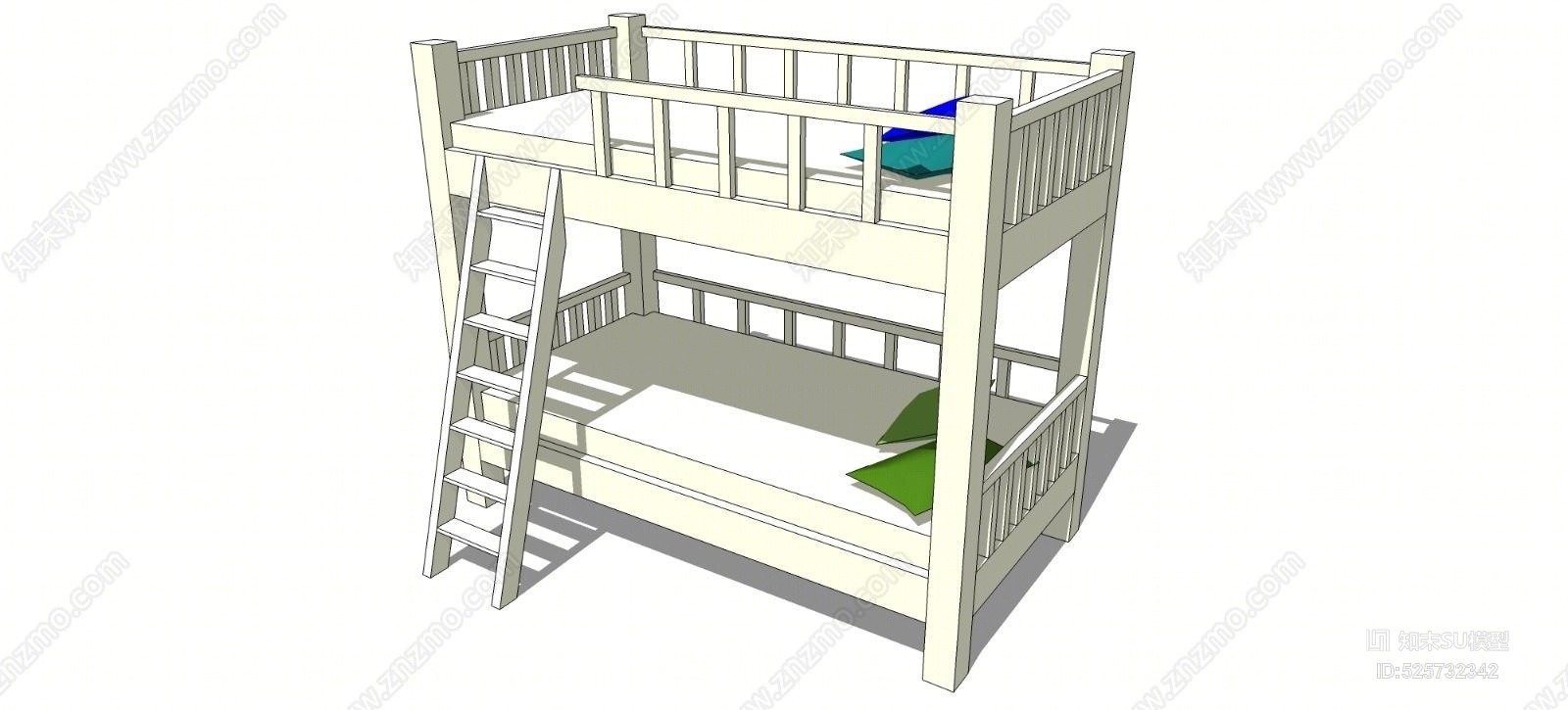 儿童上下床、高低床SU模型下载【ID:525732342】