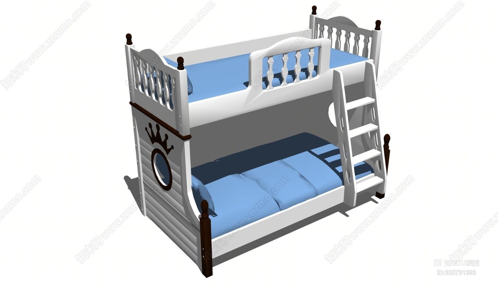 儿童高低床SU模型下载【ID:525731393】
