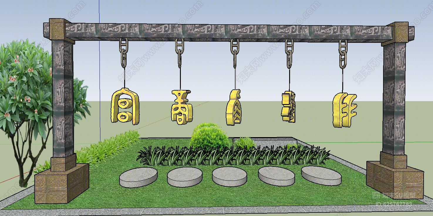 编钟SU模型下载【ID:625767783】