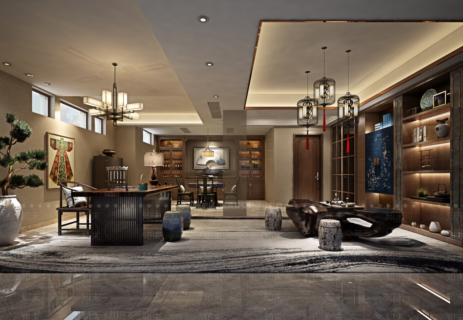 新中式地下室3D模型下载【ID:932493020】