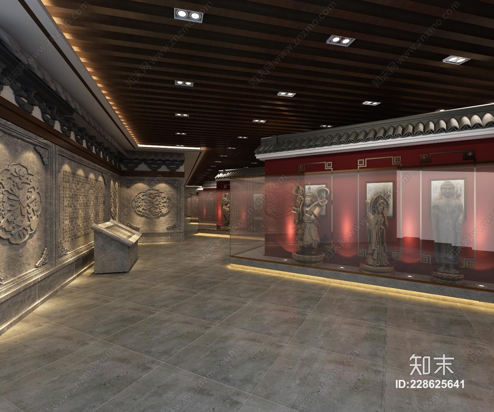 中式寺庙3D模型下载【ID:228625641】