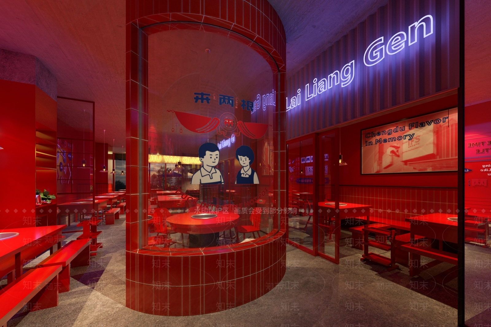 中式成都火锅店SU模型下载【ID:834766856】