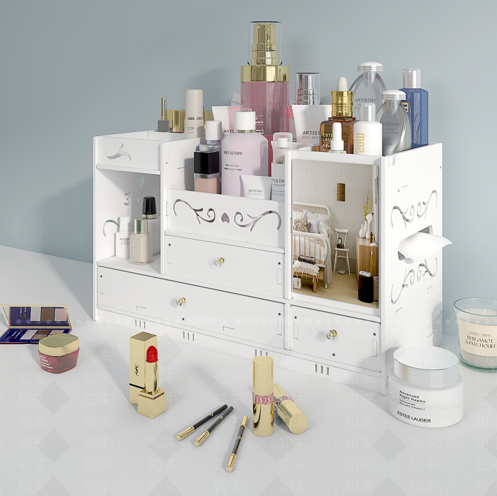 现代饰品盒3D模型下载【ID:432503594】