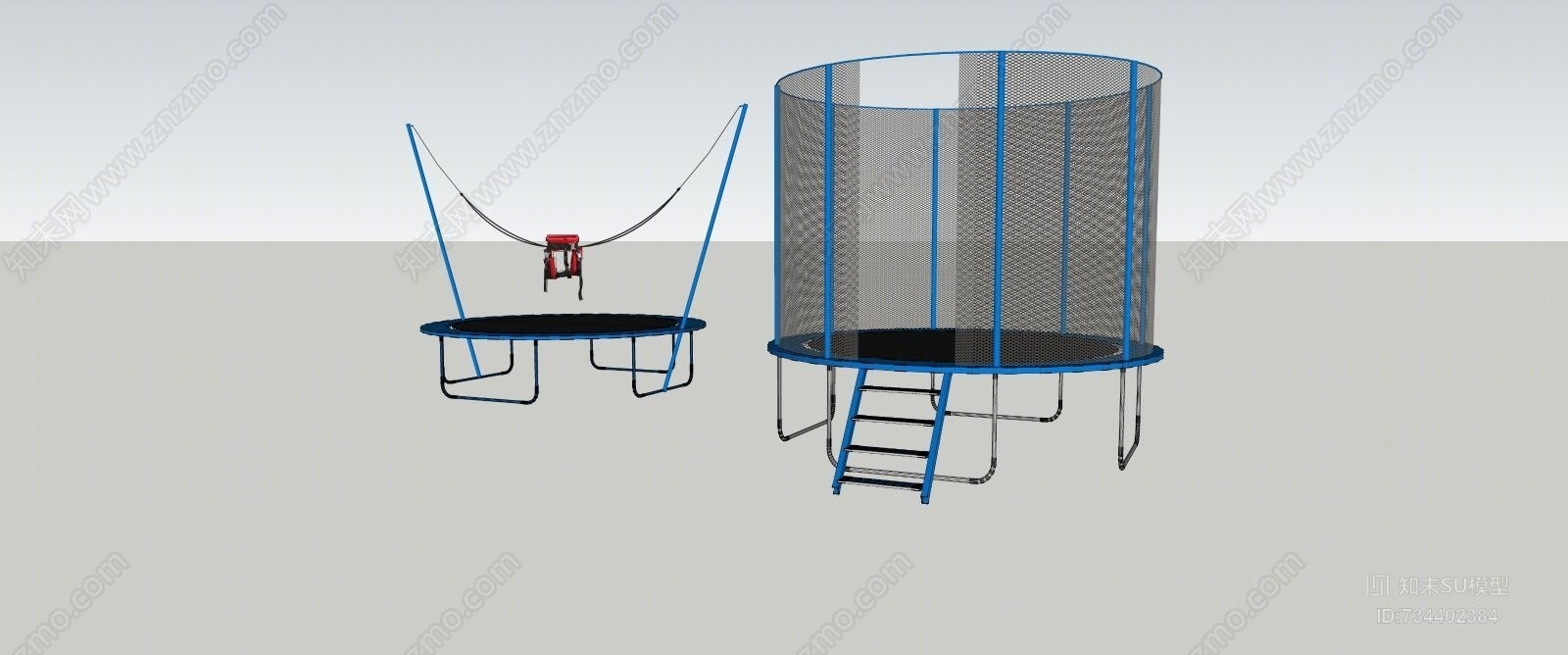 儿童娱乐蹦床SU模型下载【ID:734402384】