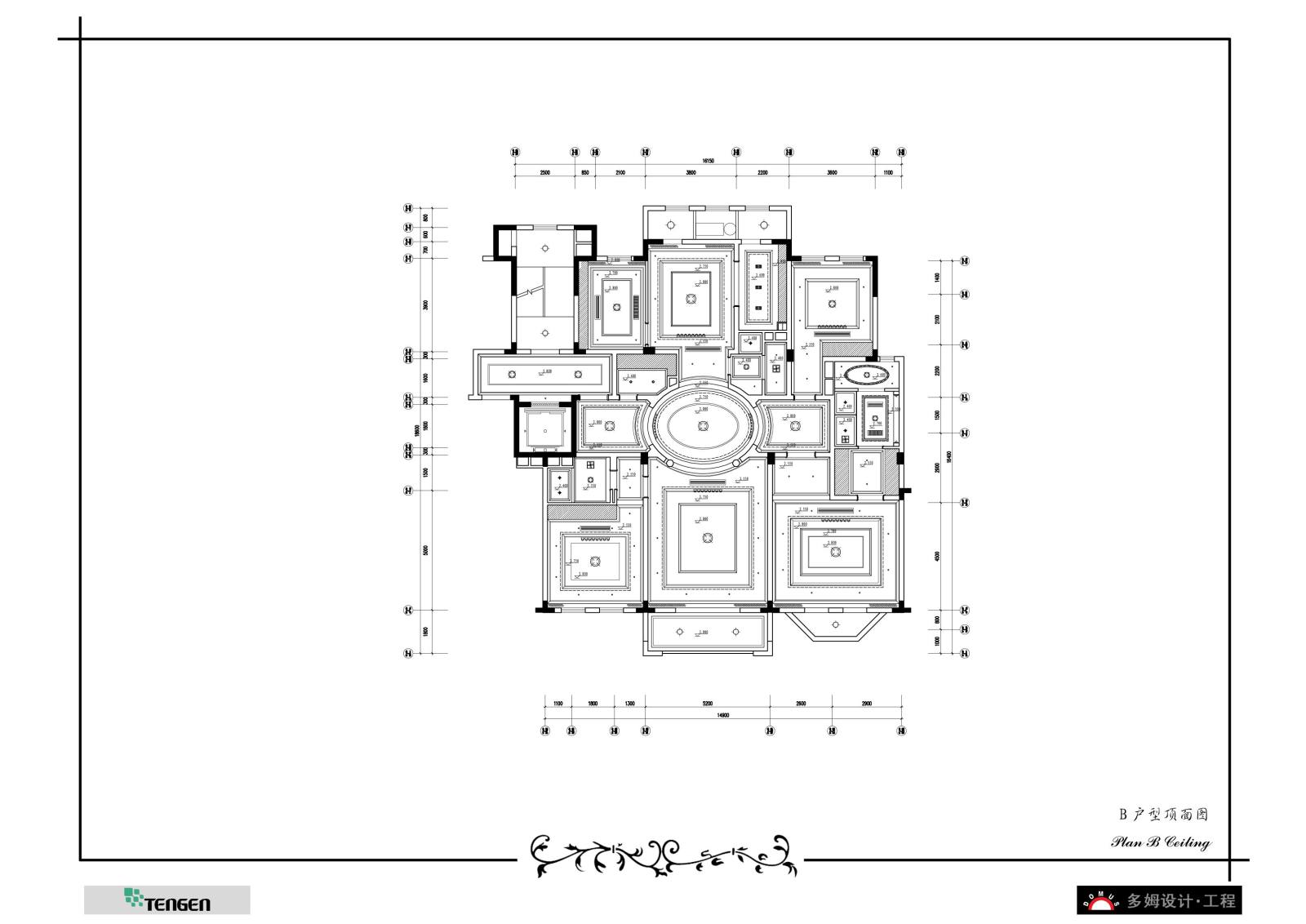 新古典上海多姆设计-南京天正桃源府样板房A、B户型施工效果图施工图下载【ID:532207791】