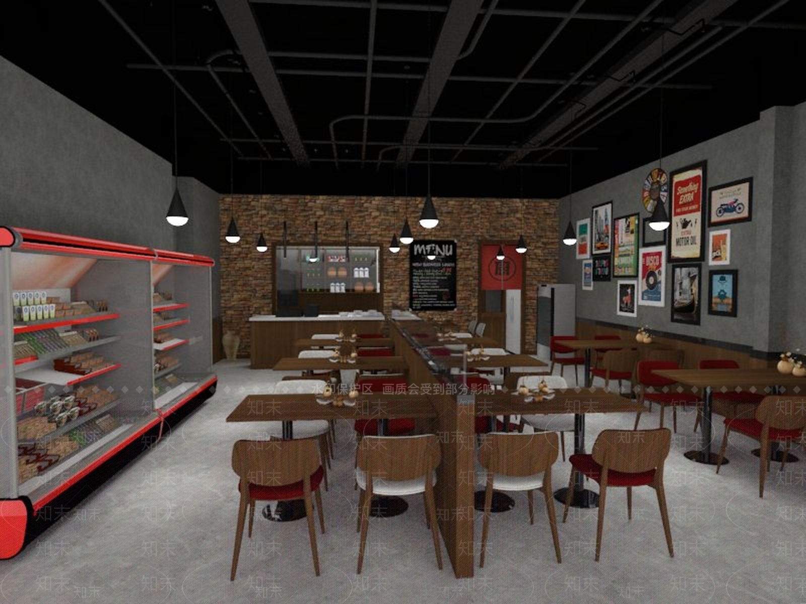 工业风火锅店SU模型下载【ID:832572880】