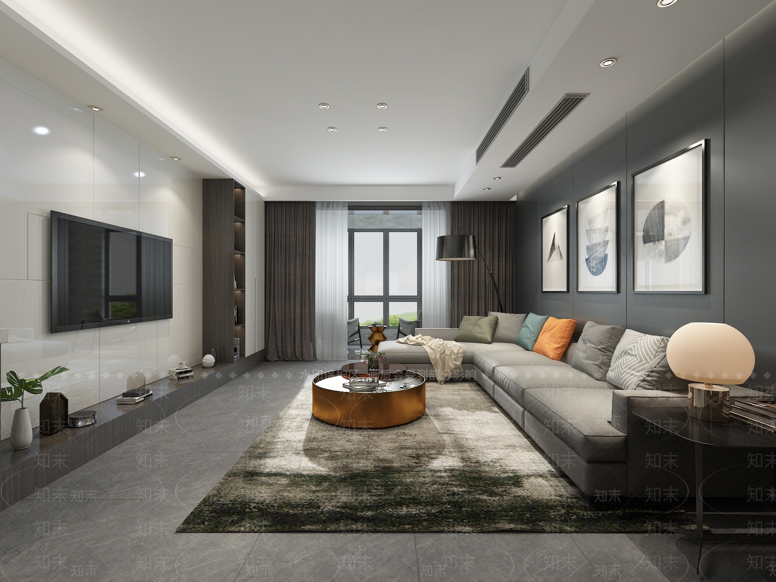 后现代客餐厅餐桌吧台3D模型下载【ID:732570716】