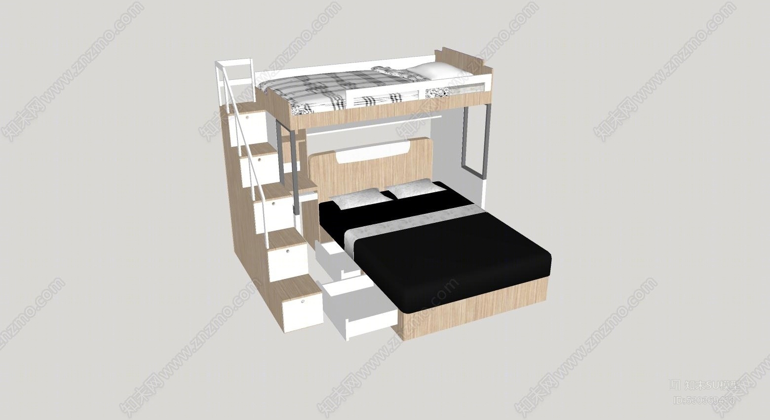 双层床SU模型下载【ID:530369418】