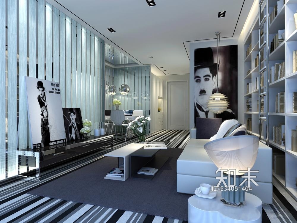 小户型现代时尚施工图设计（附实景图）施工图下载【ID:534051404】