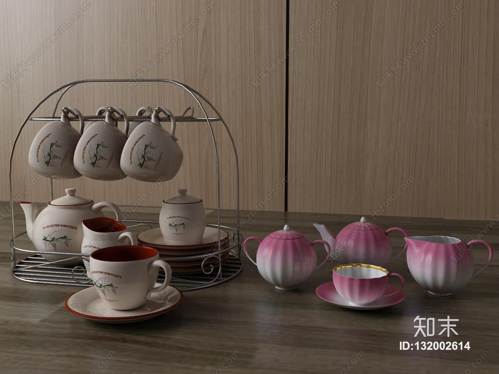 简欧茶具3D模型下载【ID:132002614】