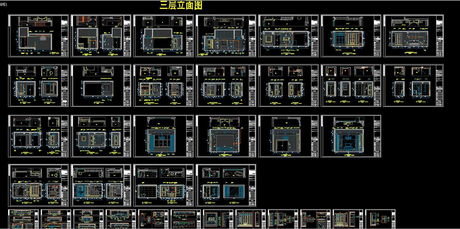 奢华欧式别墅豪宅施工图（含高清效果图）cad施工图下载【ID:531191432】