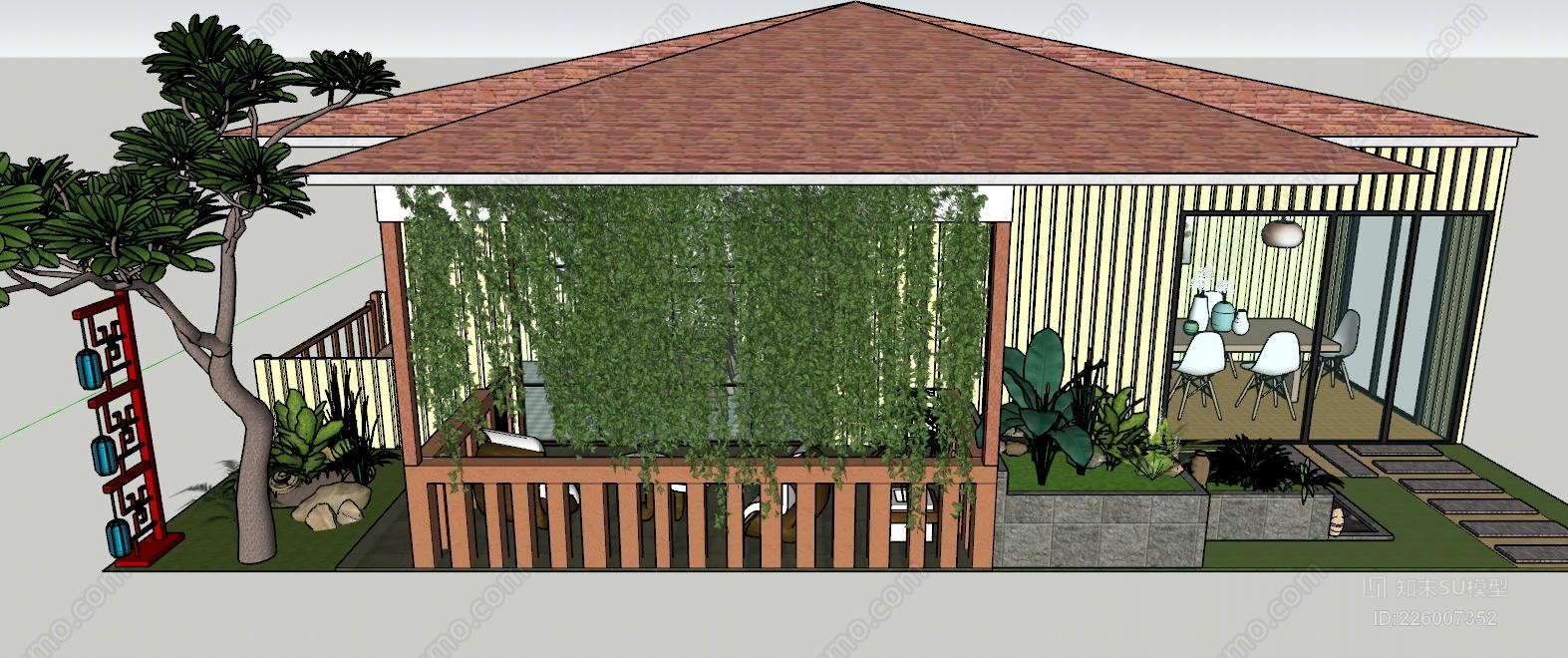 集装箱建筑SU模型下载【ID:226007352】