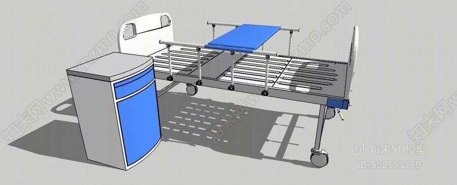 现代医院病床SU模型下载【ID:532558179】