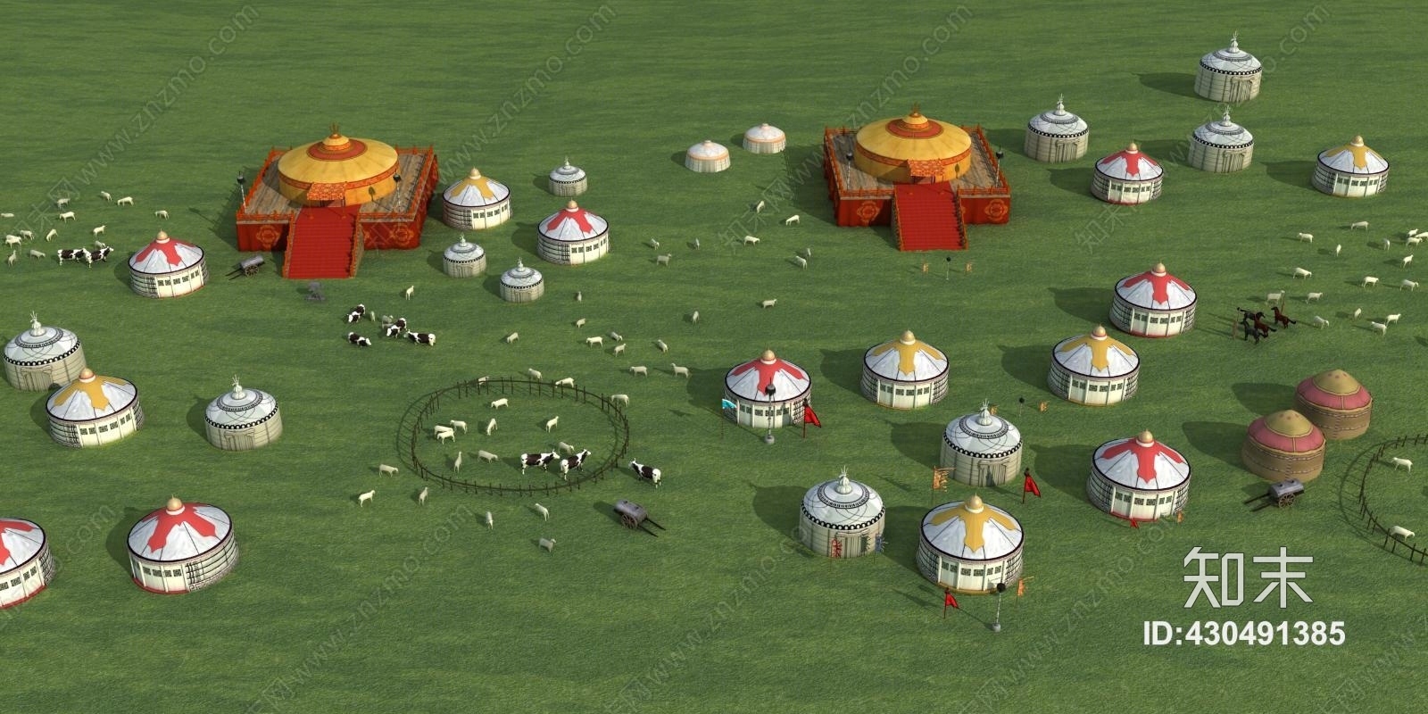 其它蒙古包3D模型下载【ID:430491385】