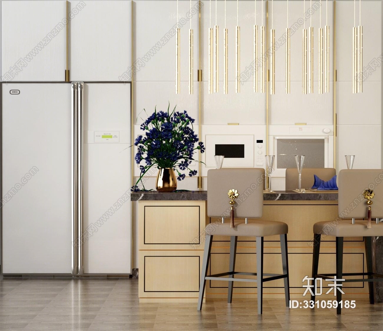 后现代吧台3D模型下载【ID:331059185】