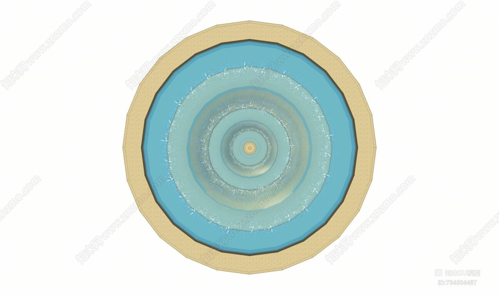 欧式水景跌水SU模型下载【ID:734504487】