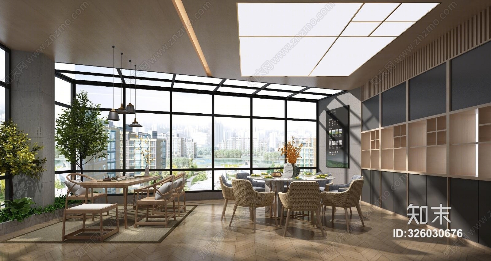 现代植物3D模型下载【ID:326030676】