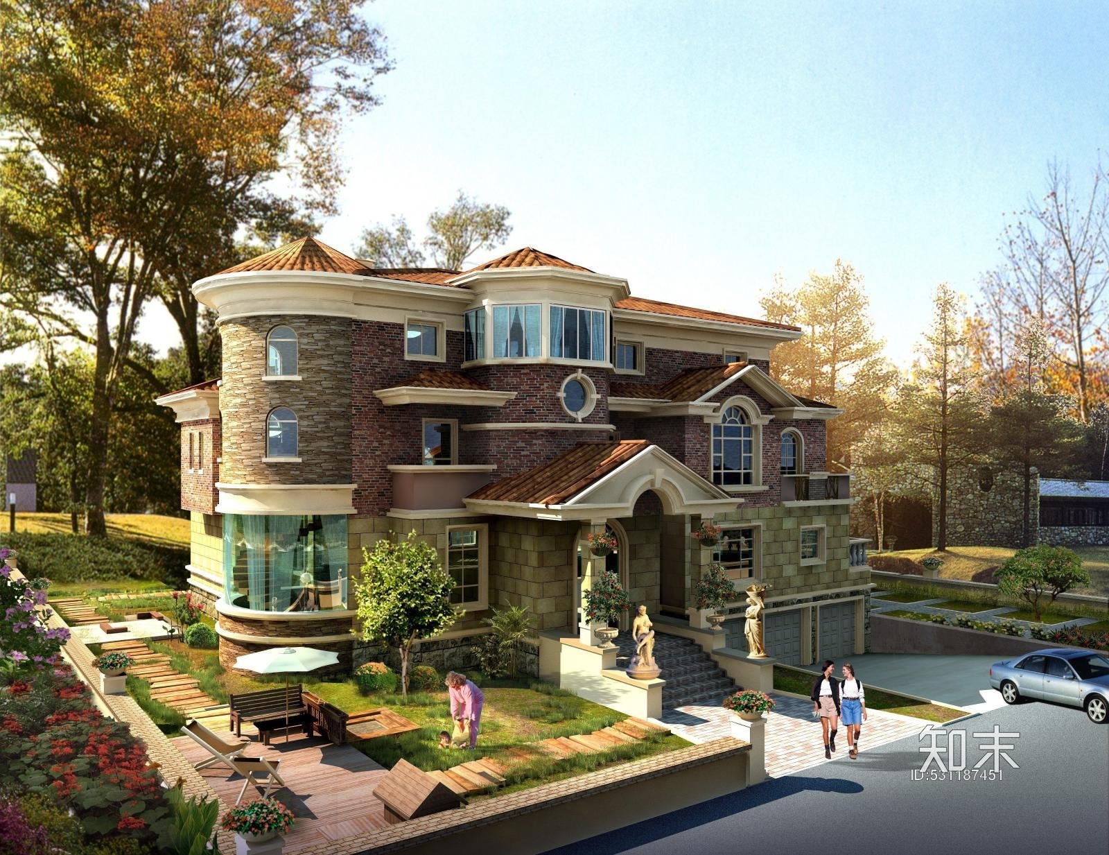 家装别墅施工图下载【ID:531187451】