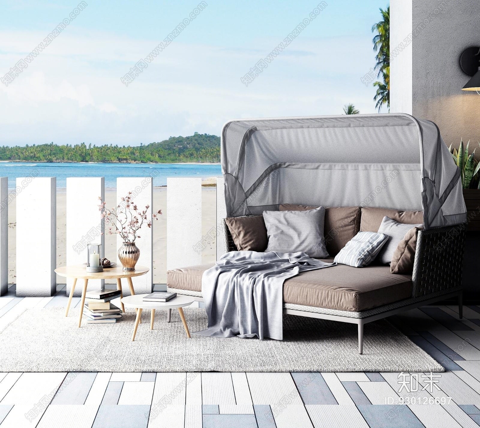 现代模型现代户外休闲沙发3D模型下载【ID:930126697】