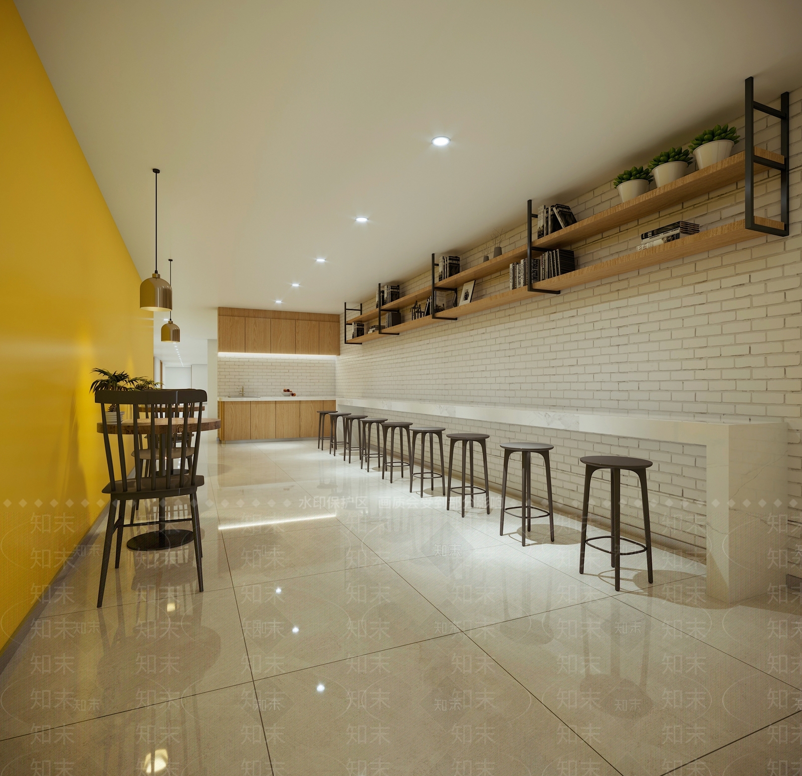 现代休闲区茶水间3D模型下载【ID:632714549】