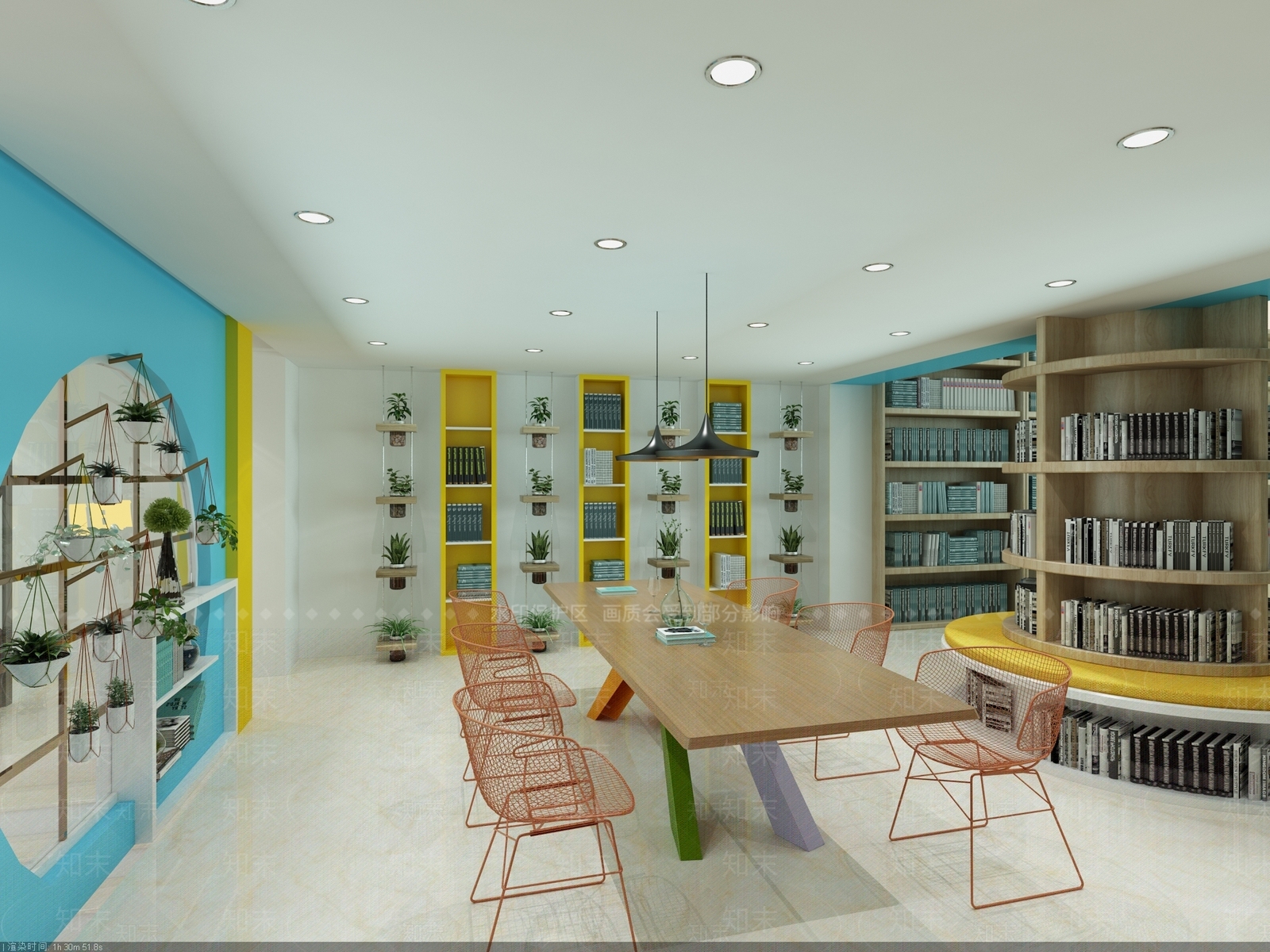 现代图书馆3D模型下载【ID:834672230】