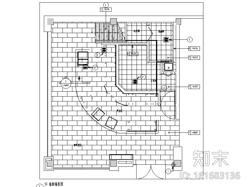 [杭州]星巴克-萧山新华书店店CAD施工图+三维图施工图下载【ID:161683136】