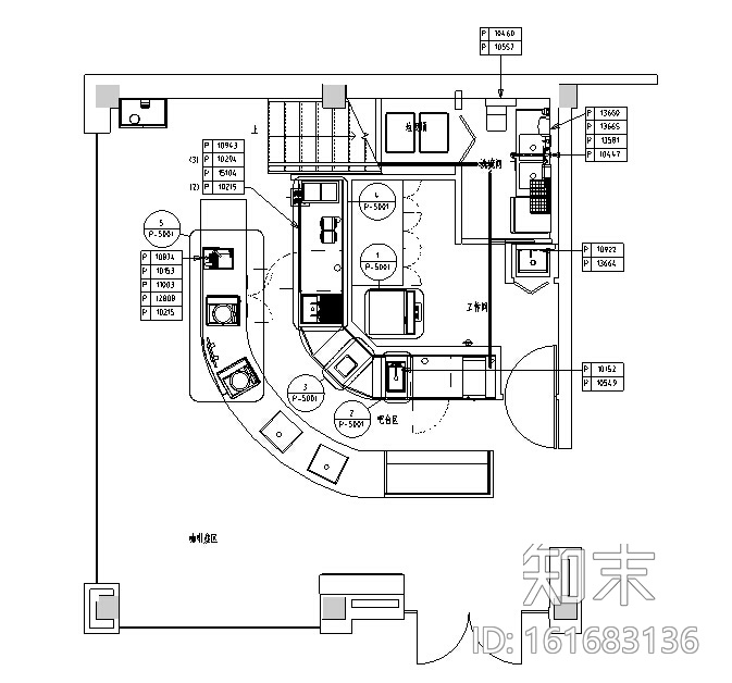 [杭州]星巴克-萧山新华书店店CAD施工图+三维图施工图下载【ID:161683136】