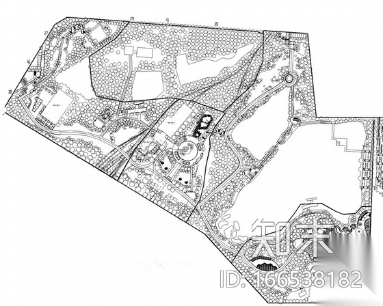 [江西]生态公园园林景观绿化设计施工图cad施工图下载【ID:166538182】