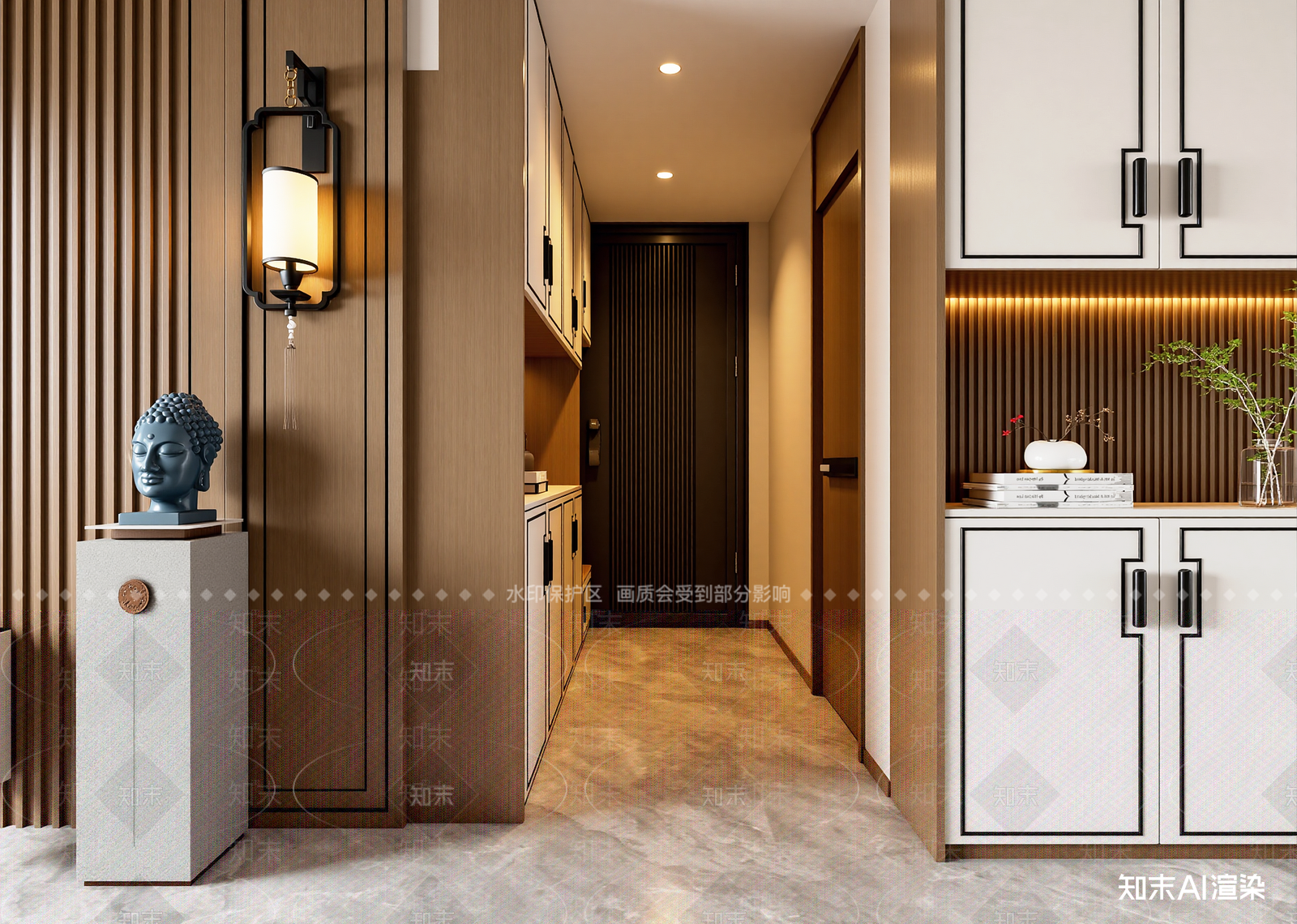 新中式玄关3D模型下载【ID:1214574461】
