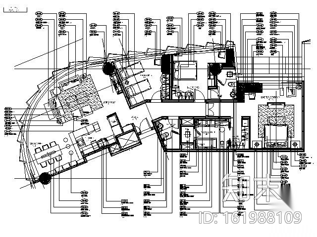 [南京]某酒店总经理套间施工图cad施工图下载【ID:161988109】