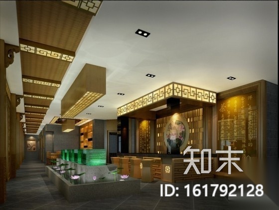 双层中式优雅茶楼装修图（含效果）cad施工图下载【ID:161792128】