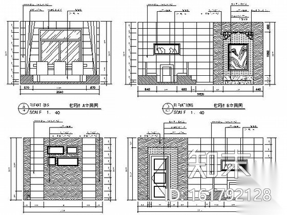 双层中式优雅茶楼装修图（含效果）cad施工图下载【ID:161792128】