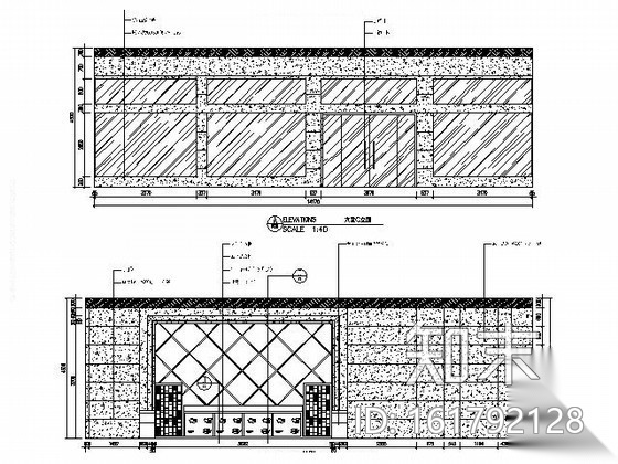 双层中式优雅茶楼装修图（含效果）cad施工图下载【ID:161792128】