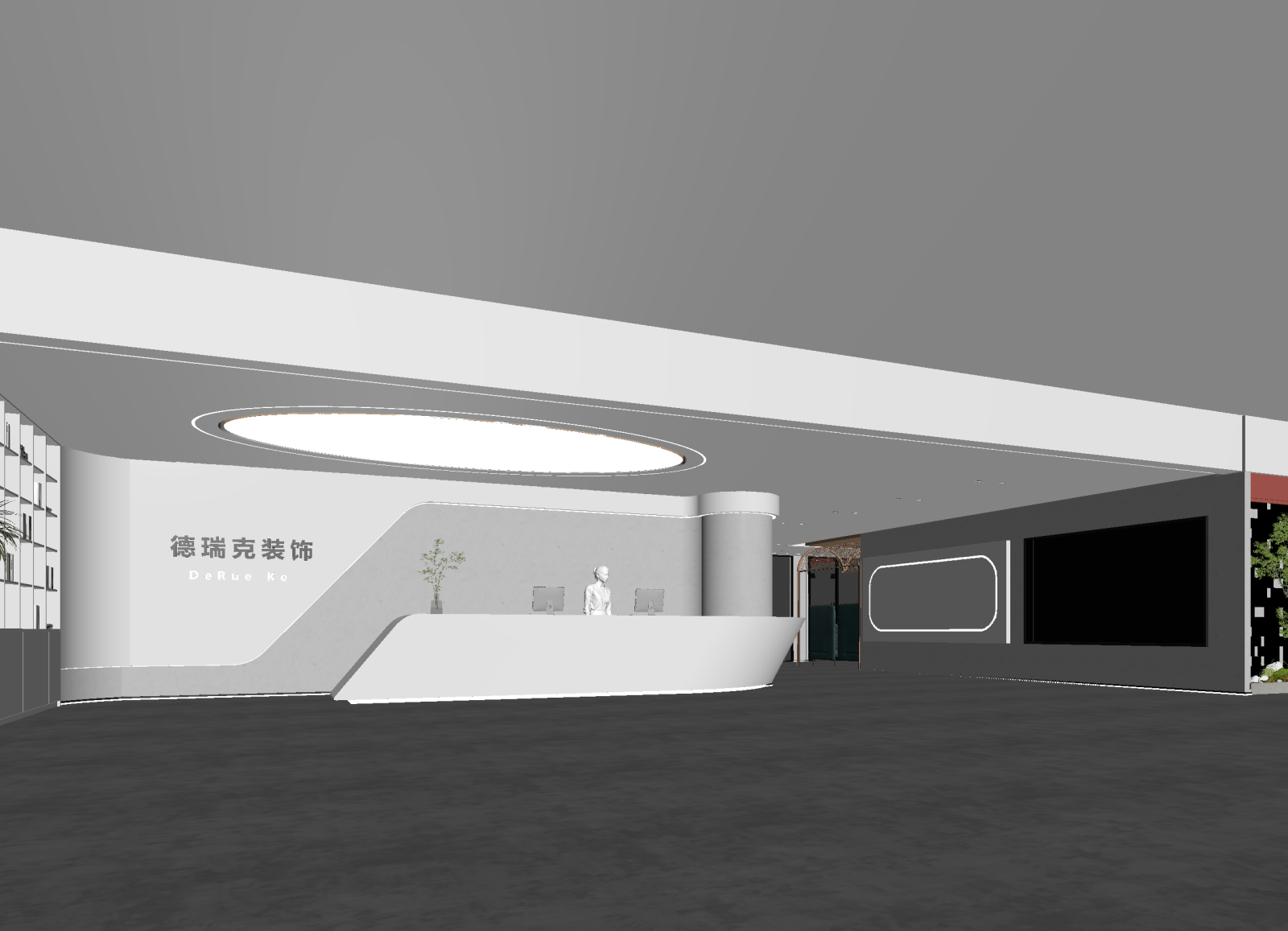 现代接待室3D模型下载【ID:1214293547】