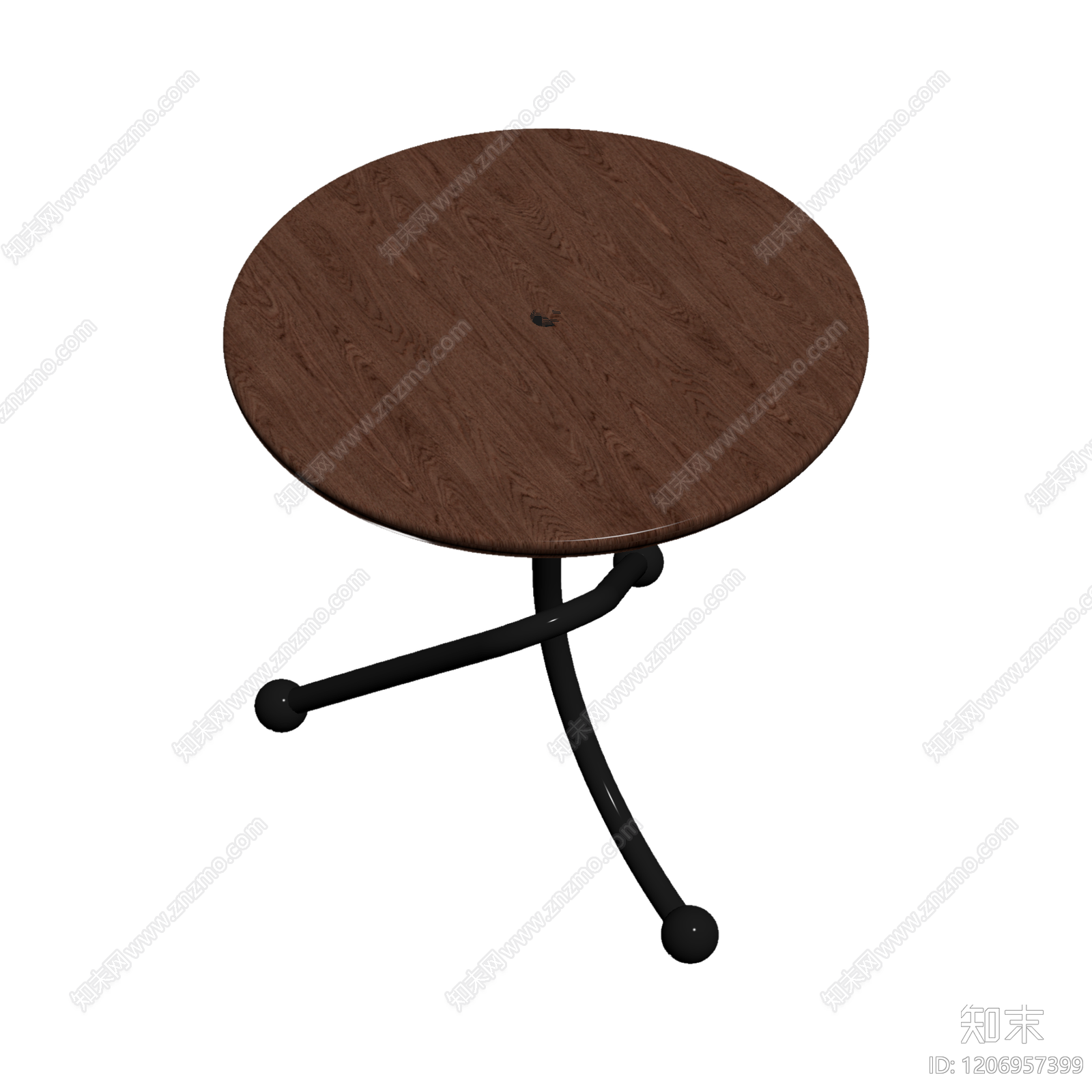 圆形木面桌3D模型下载【ID:1206957399】