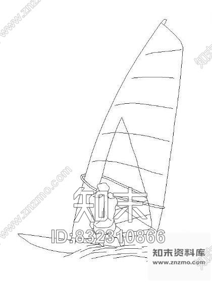 图块/节点帆船cad施工图下载【ID:832310866】