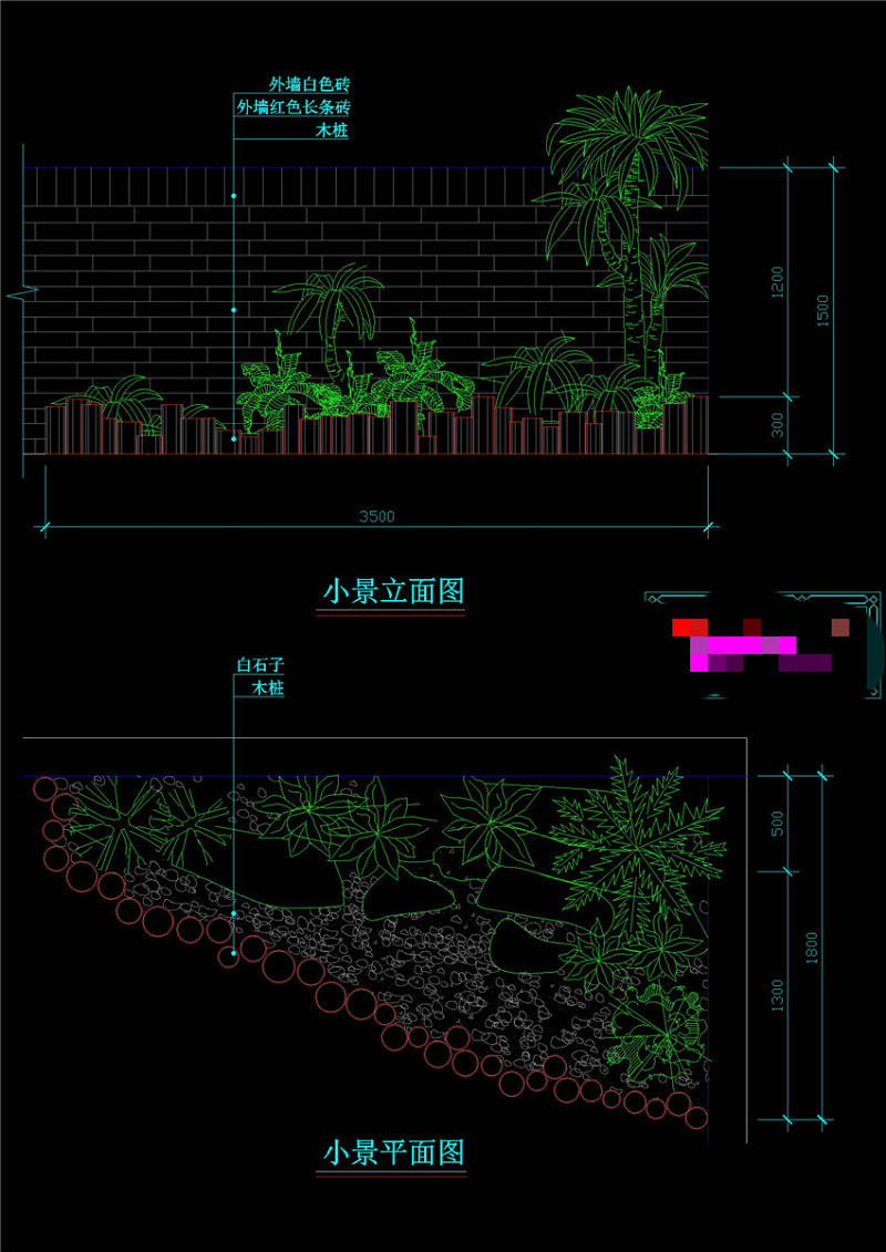 景点平面CAD景观图纸cad施工图下载【ID:149701172】