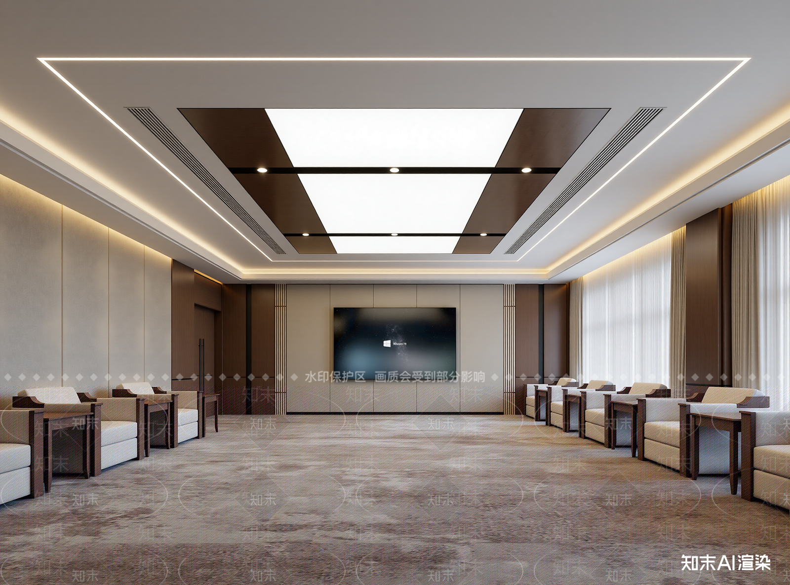 现代会议室3D模型下载【ID:1214644074】