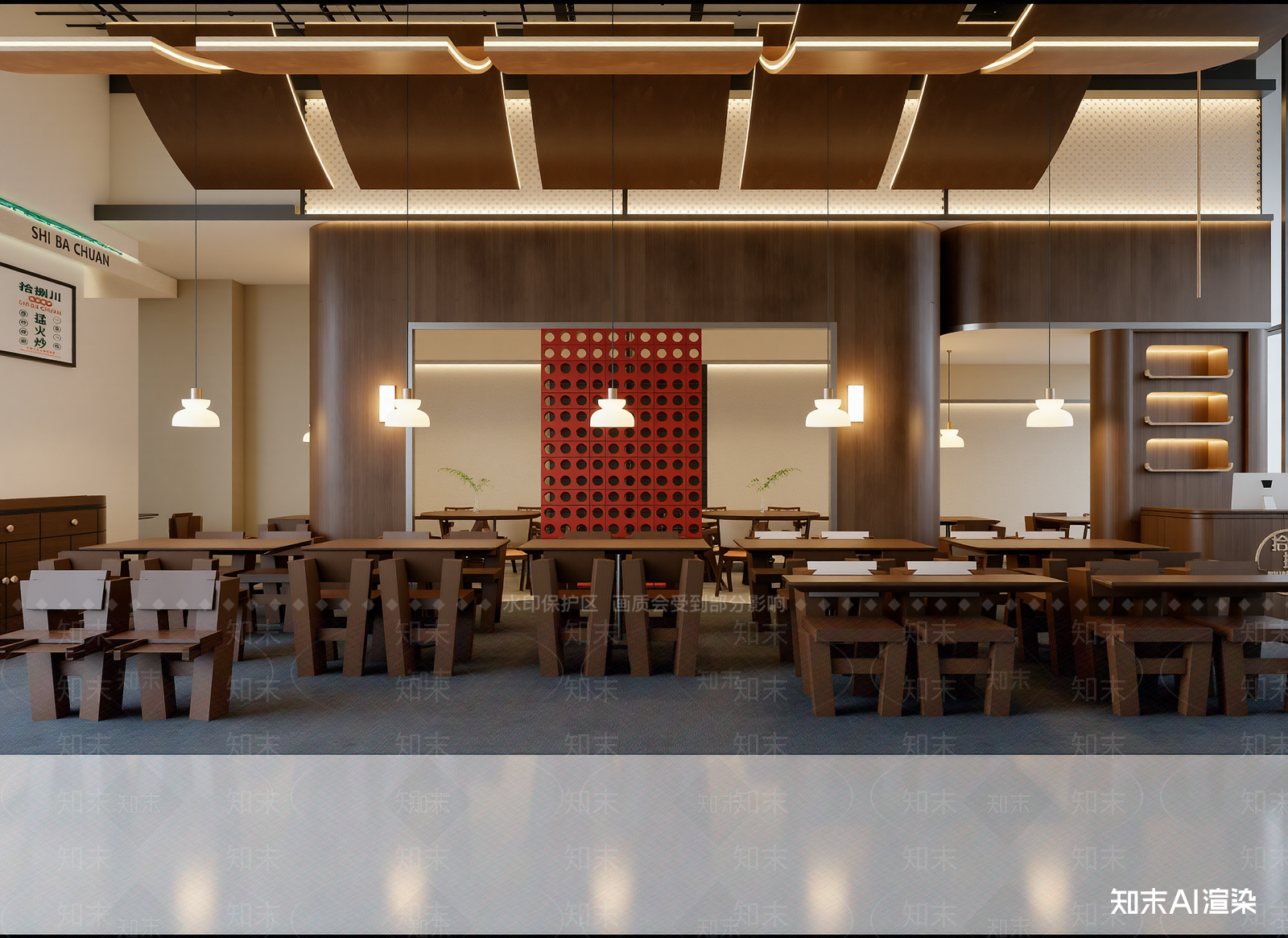 新中式火锅店3D模型下载【ID:1214127260】