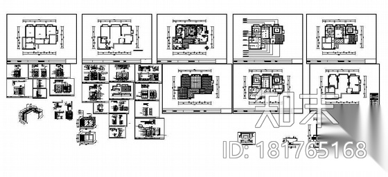 某家装施工图cad施工图下载【ID:181765168】