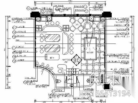 [温州]某豪华俱乐部VIP77号房装修图cad施工图下载【ID:166413194】